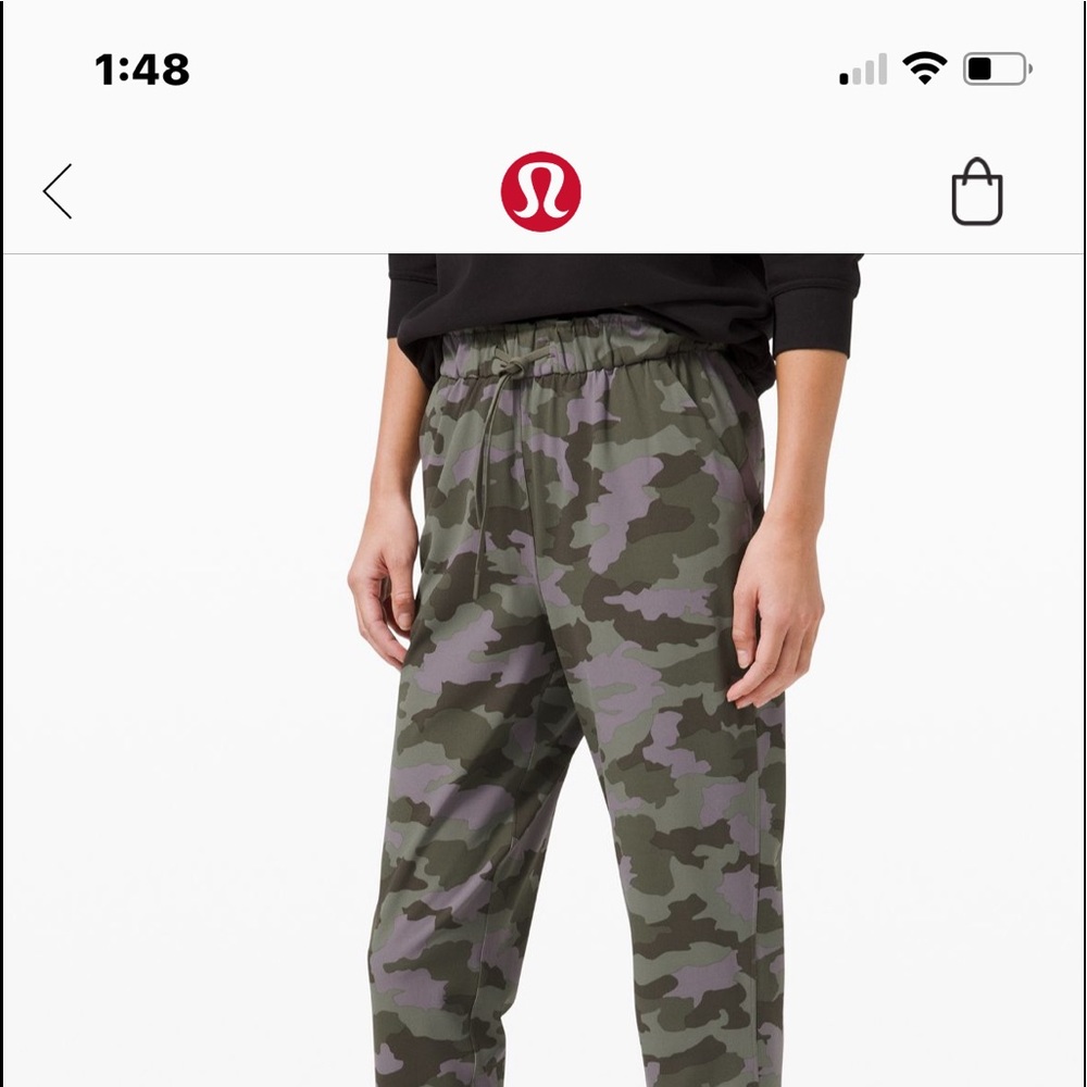 Lululemon size 2 purple grey camo pants